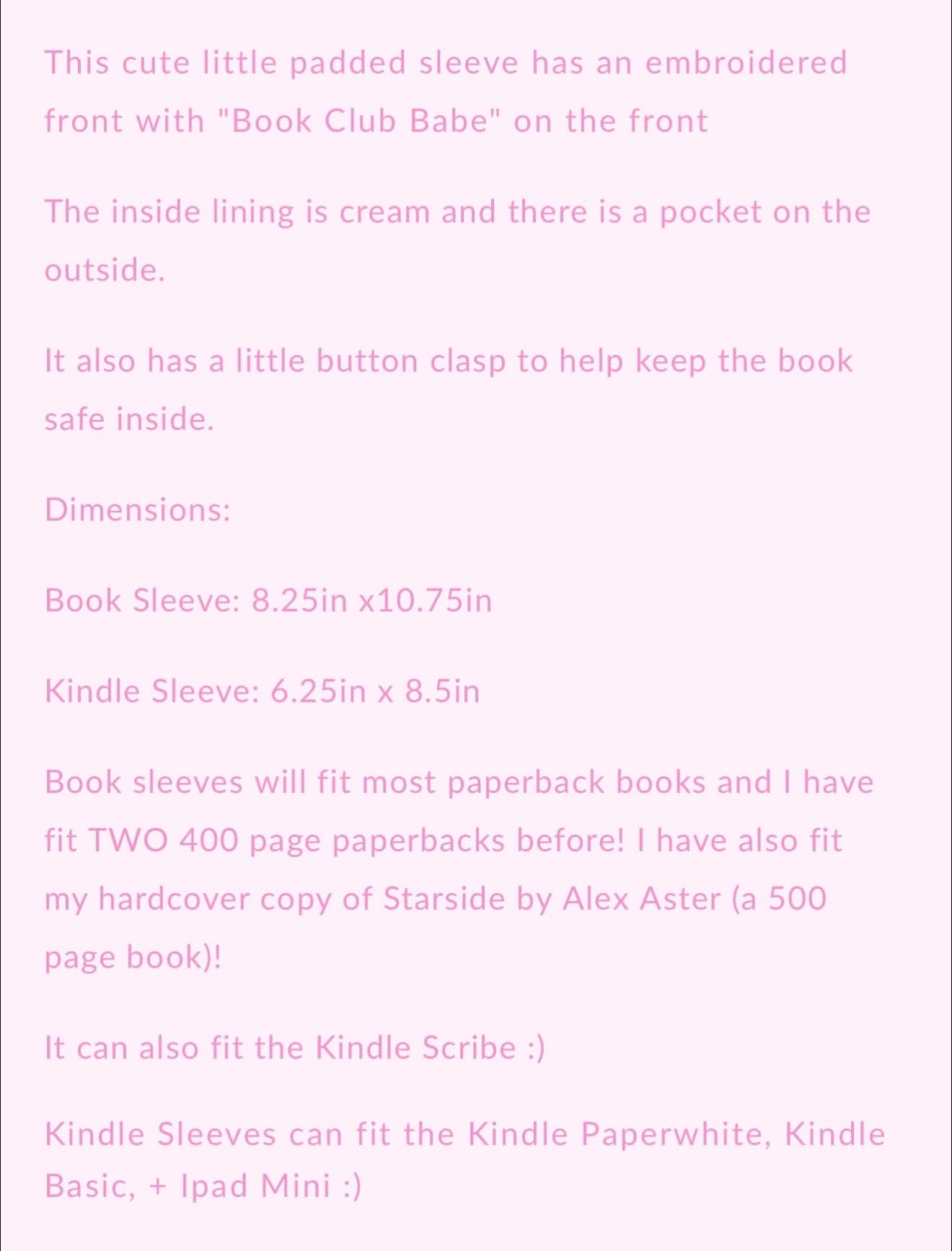 Book Sleeve