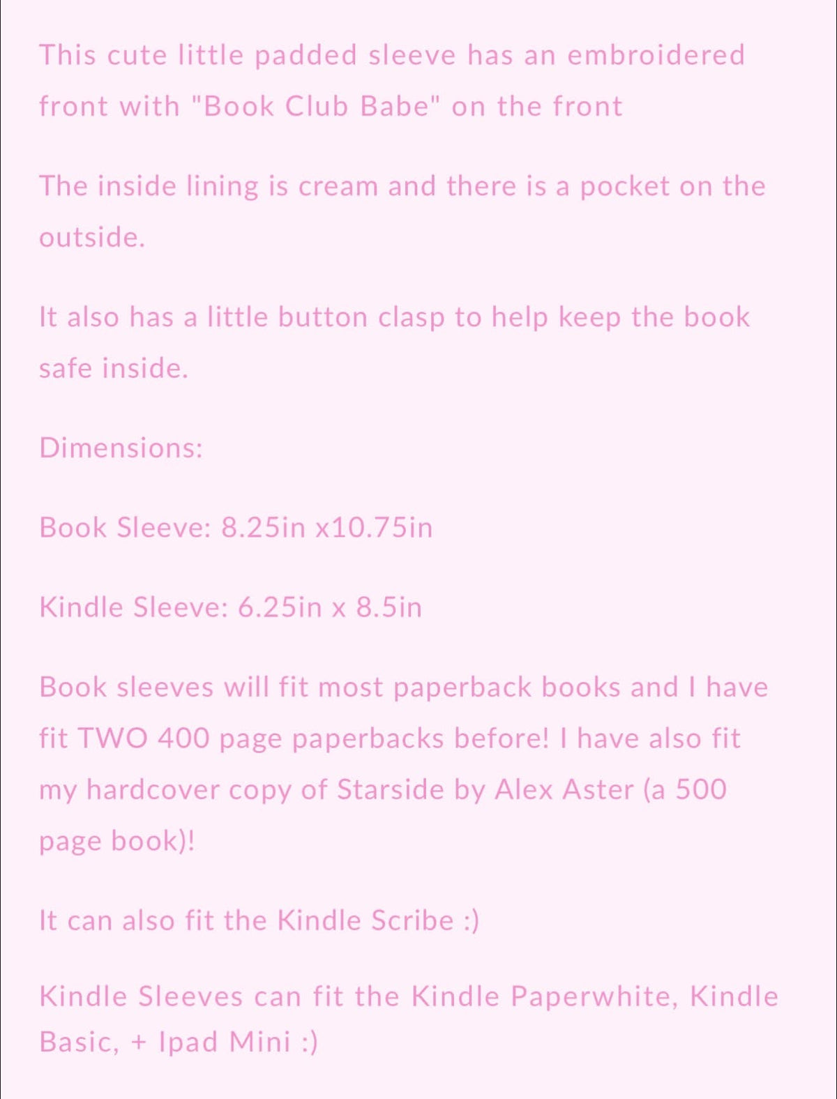 Book Sleeve